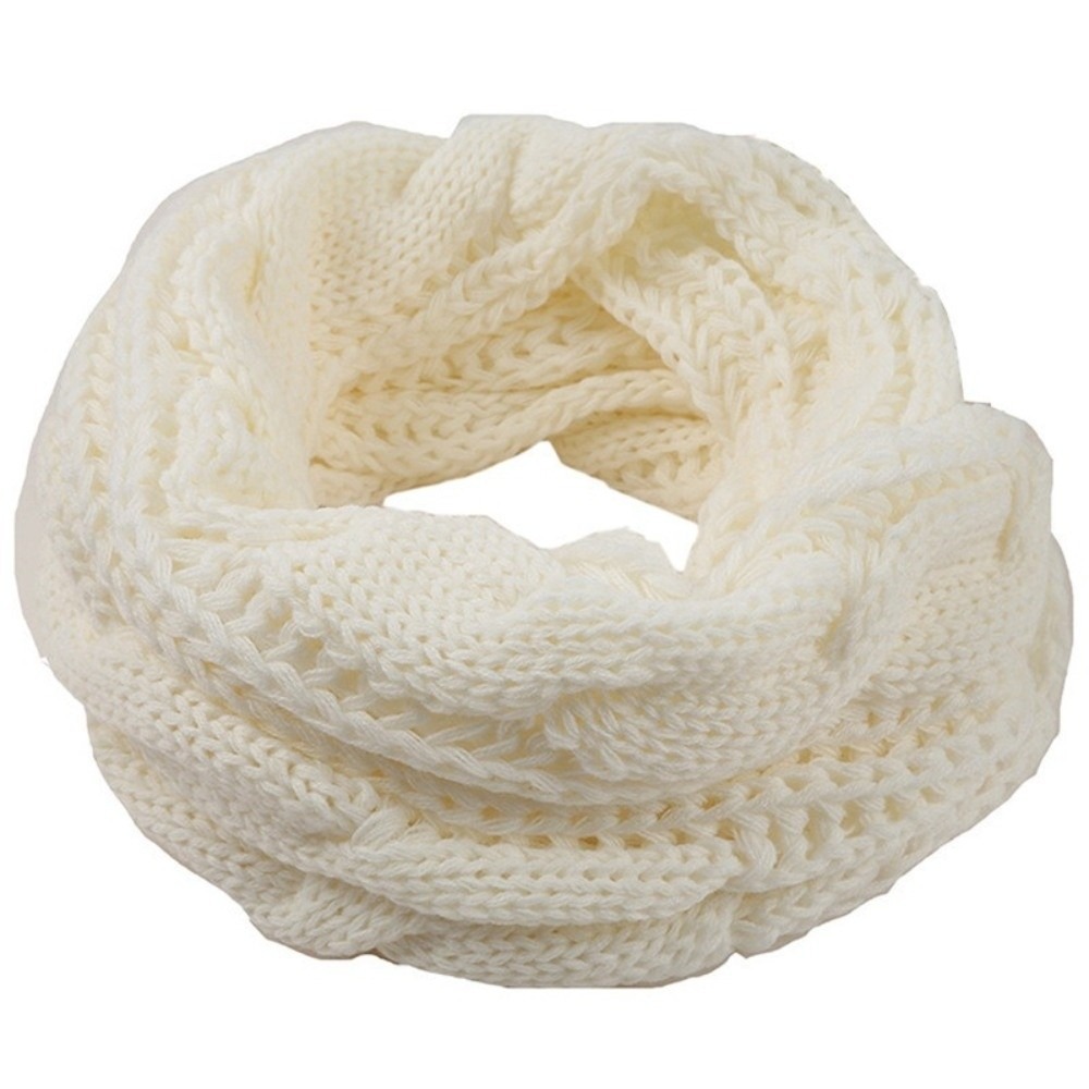 Wool Scarf Men - Şık Düz Renk Örme Atkı Kalınlaştırılmış