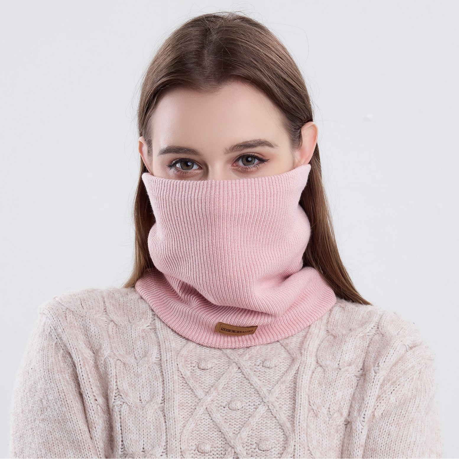 Neck Gaiter Fleece - Düz Renk Polar Astarlı Boyun Isıtıcısı,