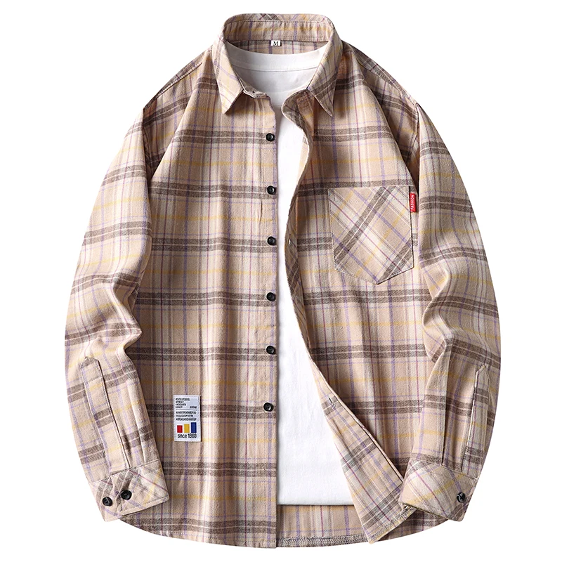 Flannel Shirt Lined - Erkekler İçin Günlük Kullanım Ekose Desenli