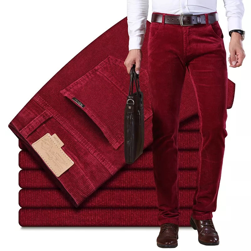 Corduroy Pant Warm - Sonbahar kış erkek kalın sıcak kadife