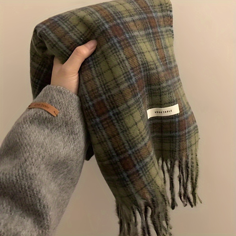 Vintage Yeşil Ekose Püskül Eşa - Cashmere Pashmina Wrap incelemesi ve fiyatı