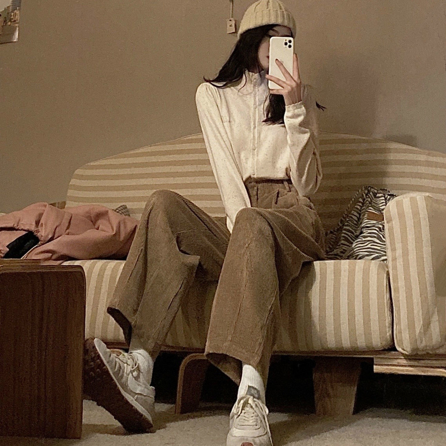 Geniş Bacak Kadife Pantolon Ka - Corduroy Pant Warm incelemesi ve fiyatı