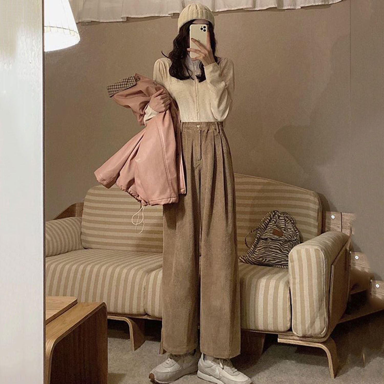 Geniş Bacak Kadife Pantolon Ka - Corduroy Pant Warm incelemesi ve fiyatı
