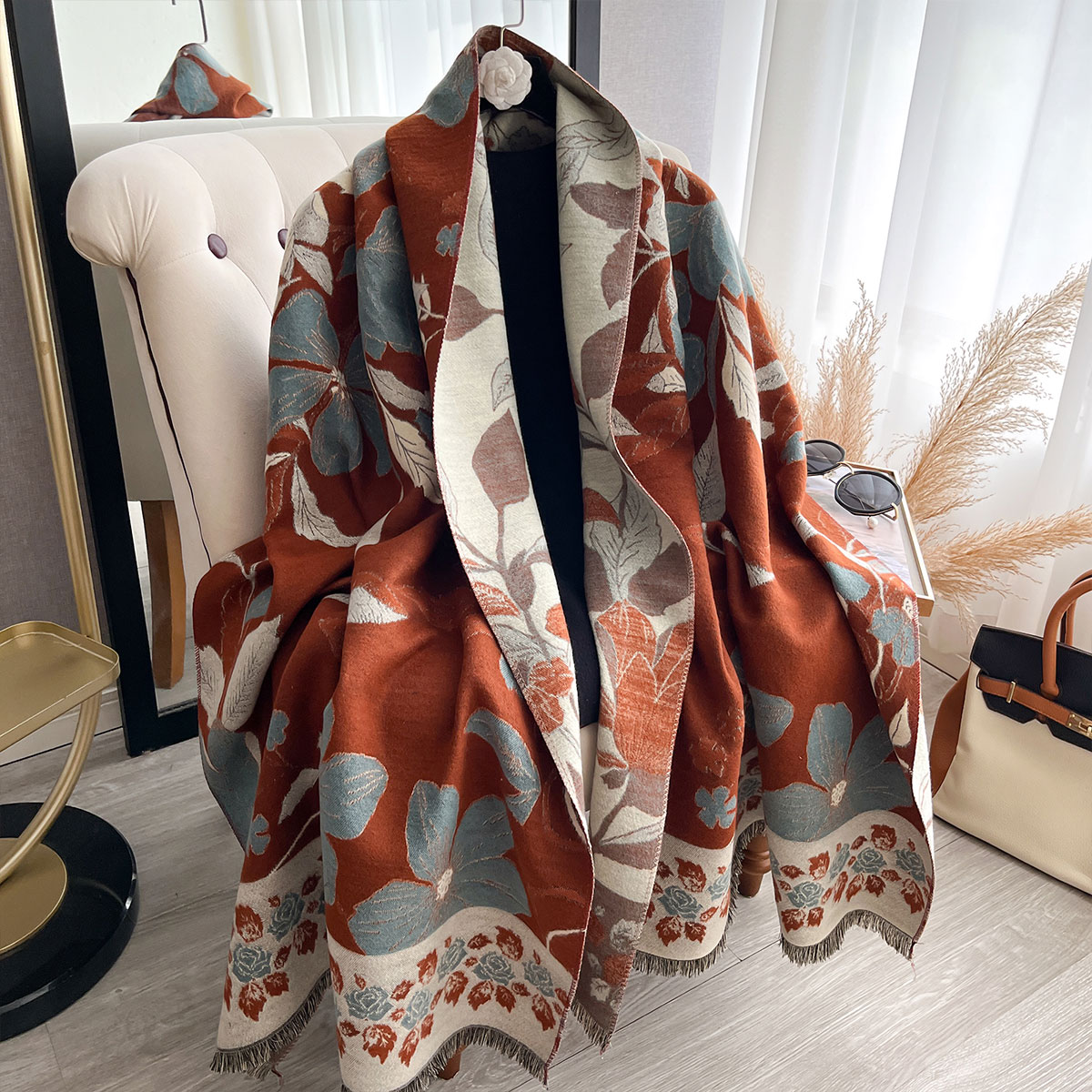 Kadınlar Kalınlaşmak Lüks Kış  - Cashmere Pashmina Wrap incelemesi ve fiyatı